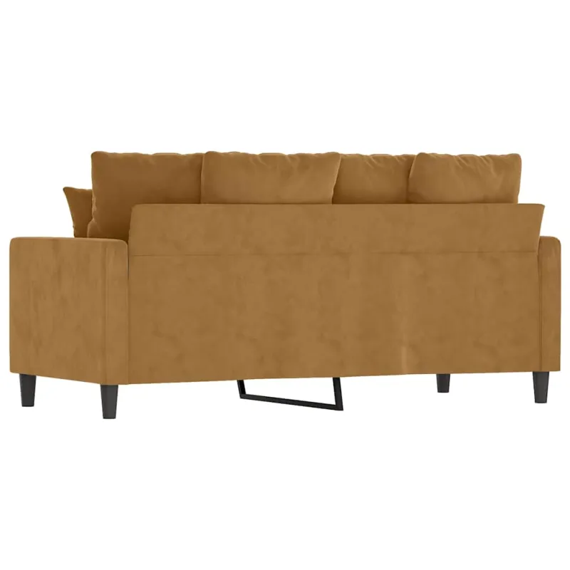 Dvivietė sofa, rudos spalvos, 140cm, aksomas