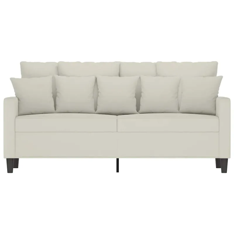 Dvivietė sofa, kreminės spalvos, 140cm, aksomas