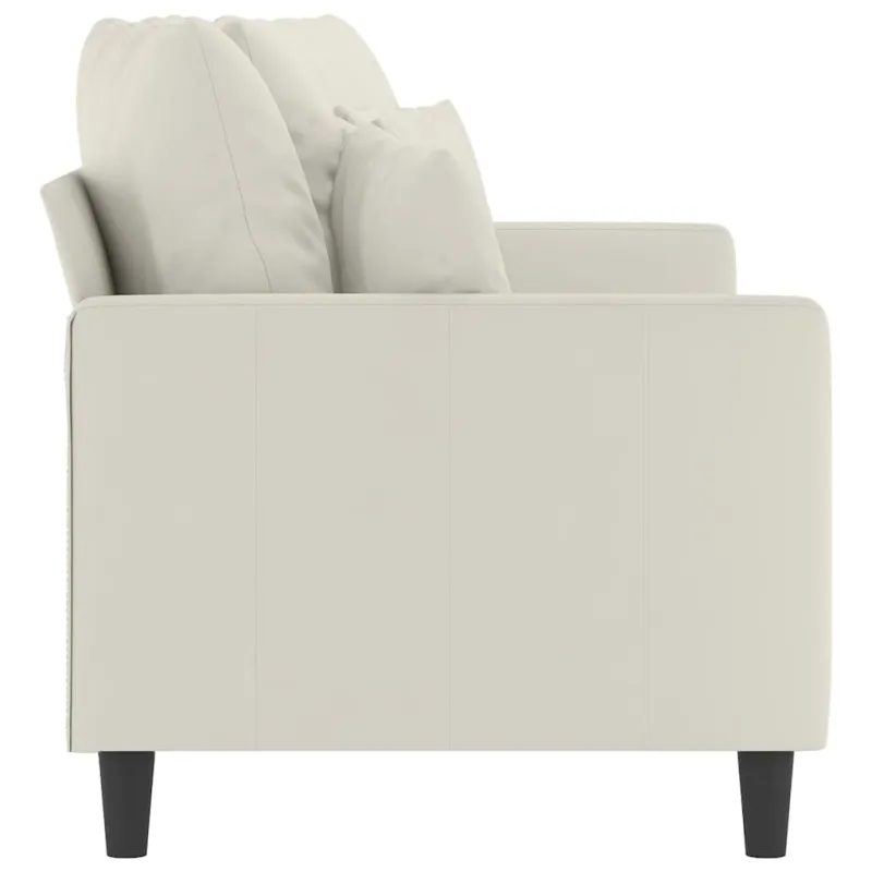Dvivietė sofa, kreminės spalvos, 140cm, aksomas