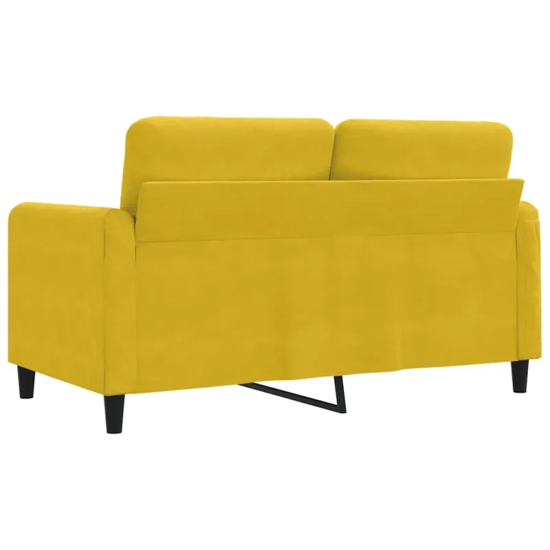 Dvivietė sofa, geltonos spalvos, 120cm, aksomas