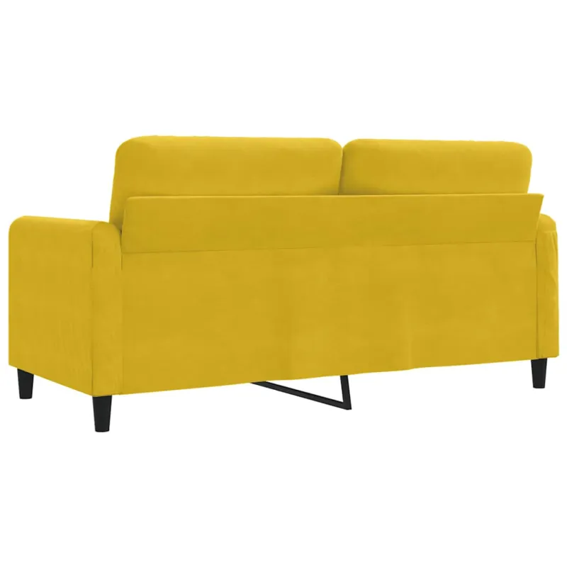Dvivietė sofa, geltonos spalvos, 140cm, aksomas