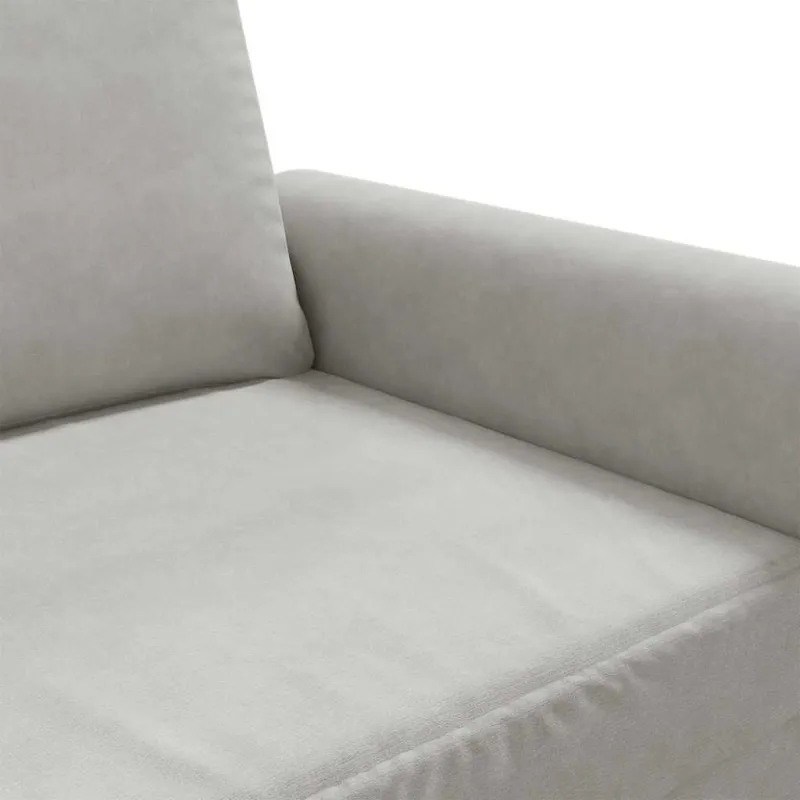 Dvivietė sofa, šviesiai pilkos spalvos, 120cm, aksomas