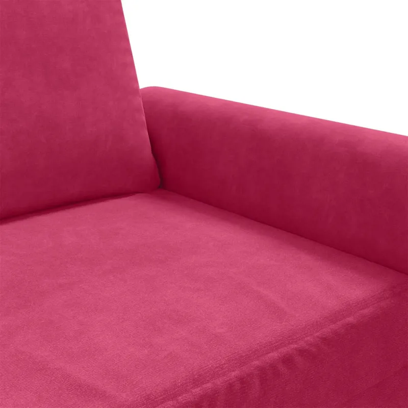 Dvivietė sofa, raudonojo vyno spalvos, 120cm, aksomas