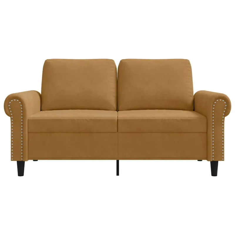 Dvivietė sofa, rudos spalvos, 120cm, aksomas