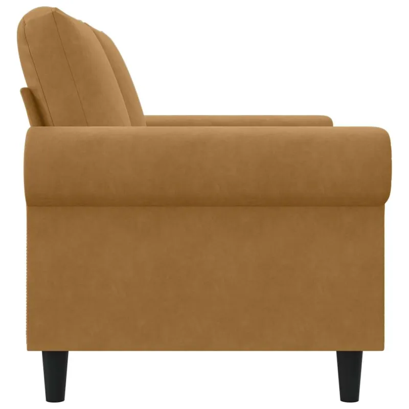 Dvivietė sofa, rudos spalvos, 120cm, aksomas