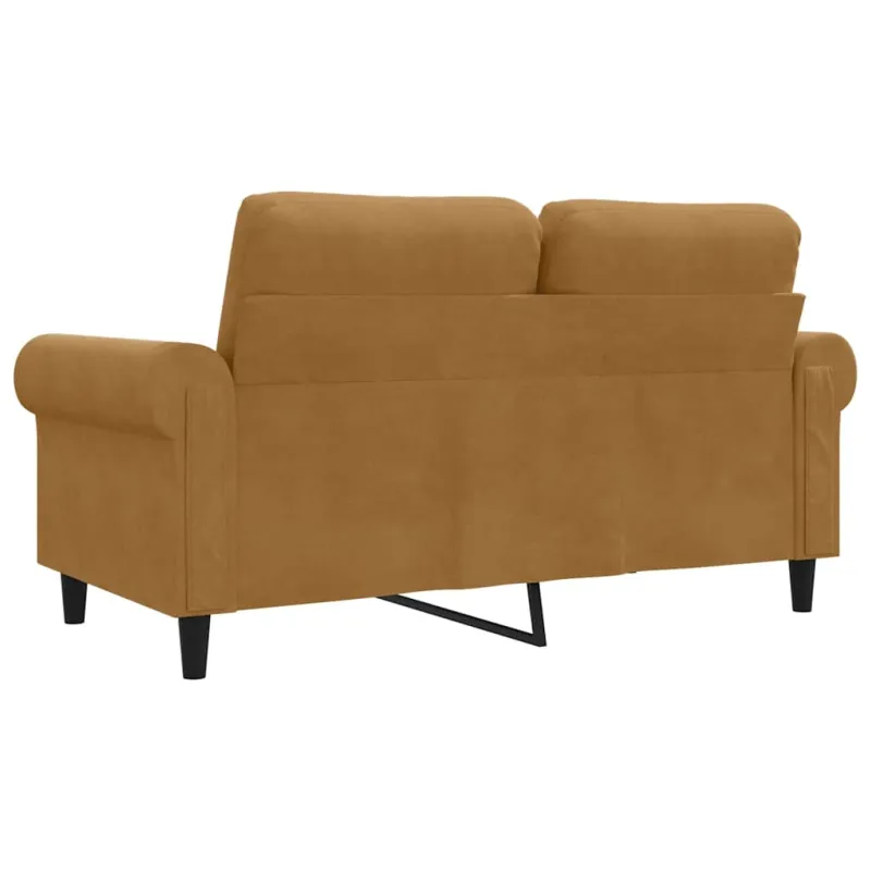 Dvivietė sofa, rudos spalvos, 120cm, aksomas