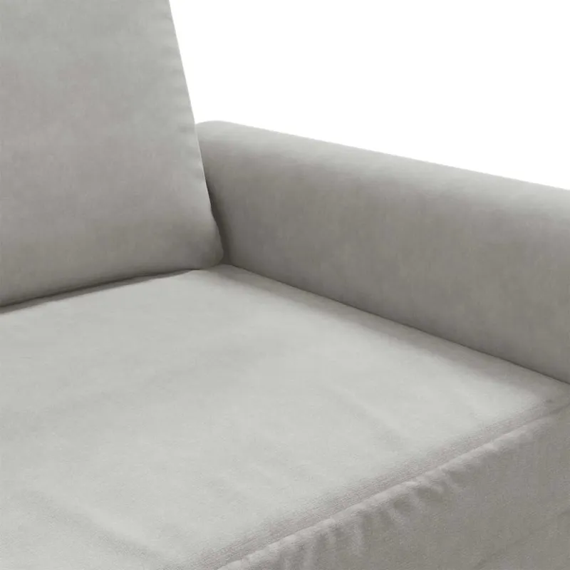 Dvivietė sofa, šviesiai pilkos spalvos, 140cm, aksomas