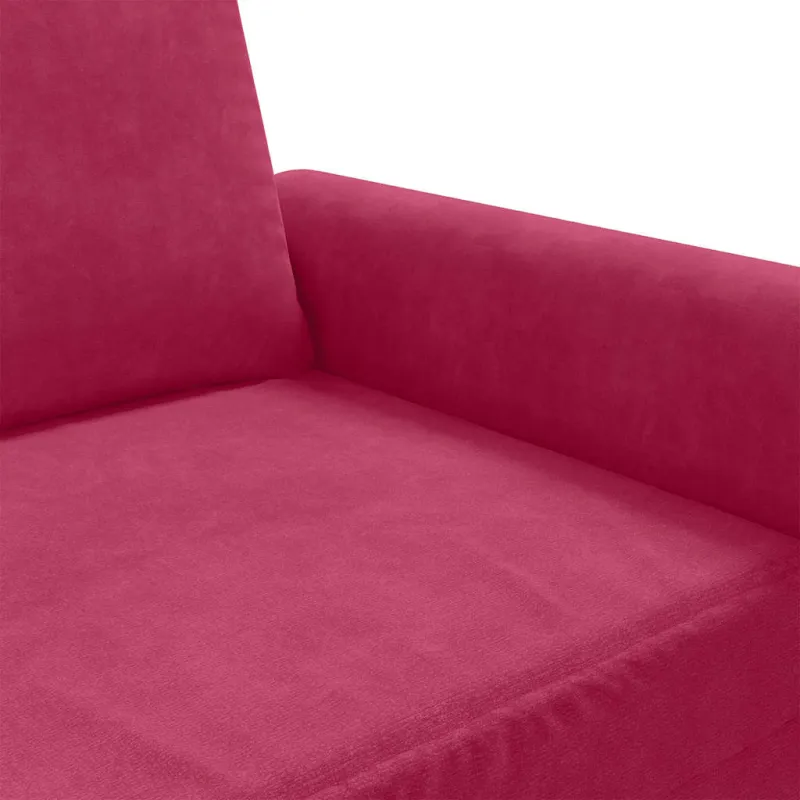 Dvivietė sofa, raudonojo vyno spalvos, 140cm, aksomas