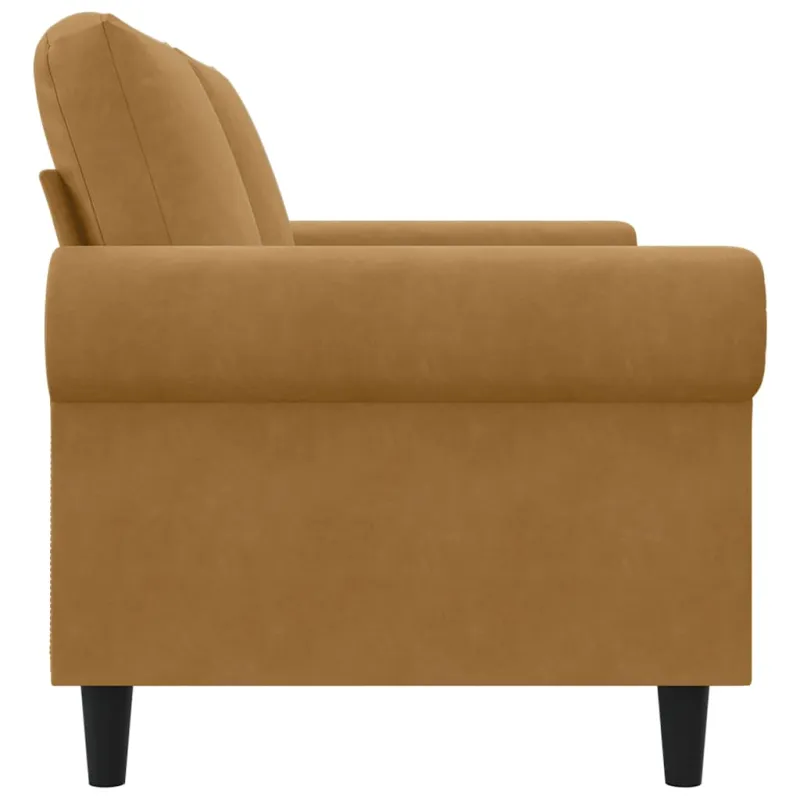 Dvivietė sofa, rudos spalvos, 140cm, aksomas