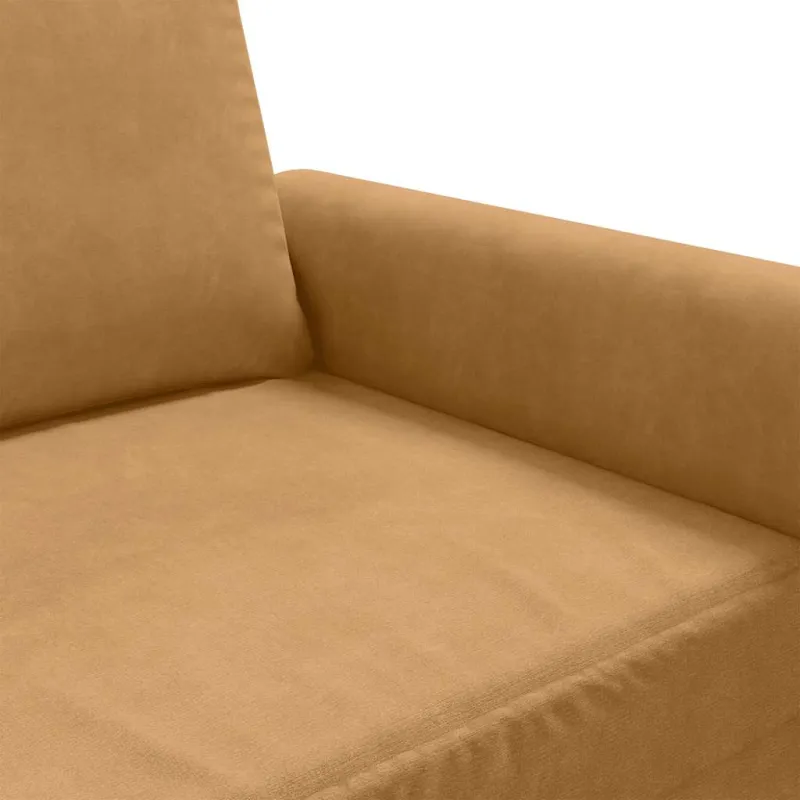 Trivietė sofa, rudos spalvos, 180cm, aksomas