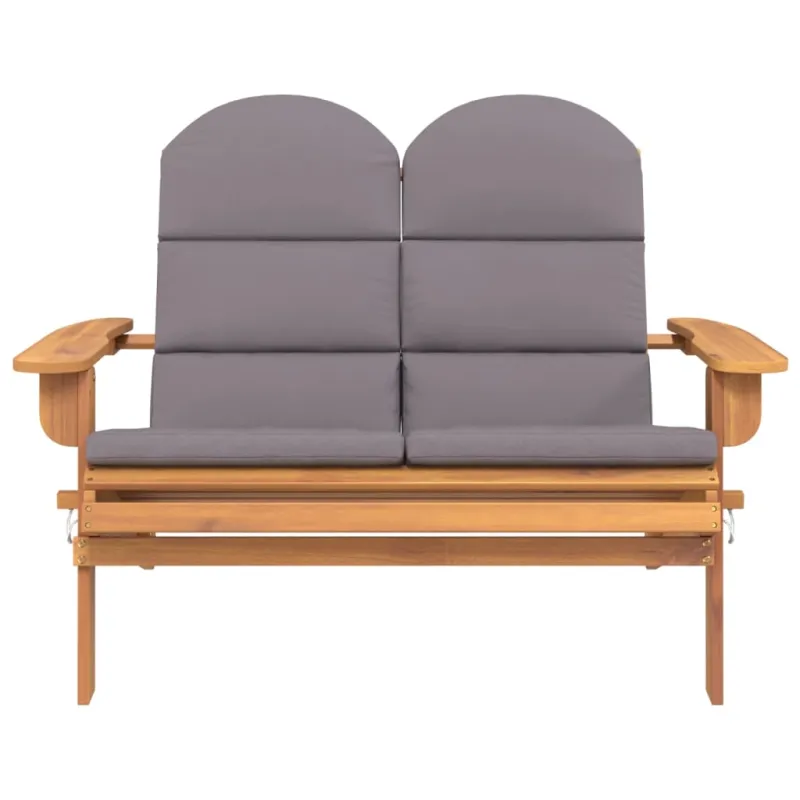 Sodo adirondack suoliukas su pagalvėlėmis, 126cm, akacija