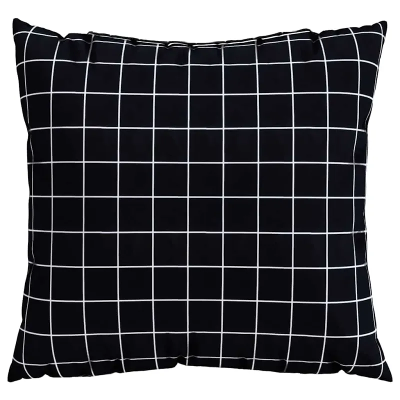 Išsklaidymo pagalvės 4 pcs Juodas raštuotas 60 x 60 cm
