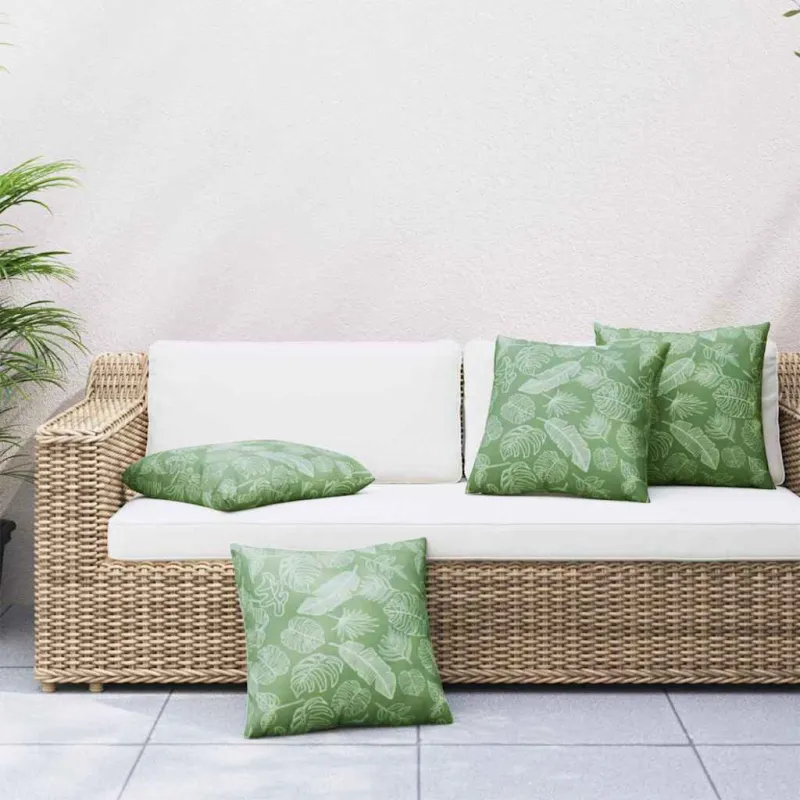 Išsklaidymo pagalvės Lapelis 4 pcs Lapų raštas 60 x 60 cm