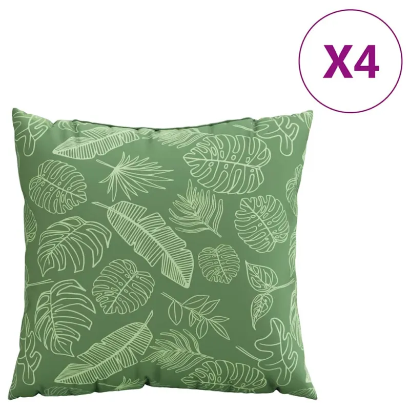 Išsklaidymo pagalvės Lapelis 4 pcs Lapų raštas 60 x 60 cm