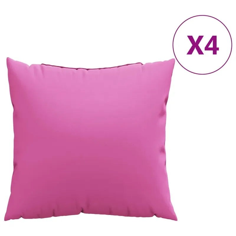 Išsklaidymo pagalvės Paprastas 4 pcs Rožinė 60 x 60 cm