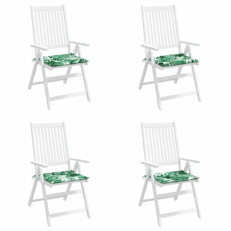 Kėdžių pagalvės 4 pcs Lapų raštas 50 x 50 x 4 cm