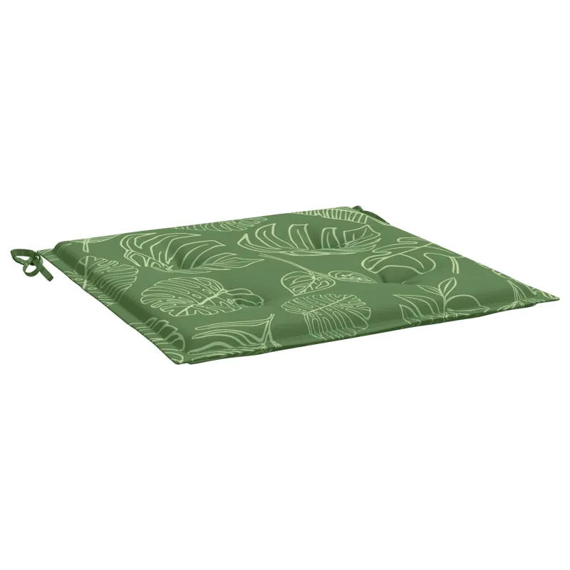 Kėdžių pagalvės 4 pcs Žalia ir balta 50 x 50 x 4 cm