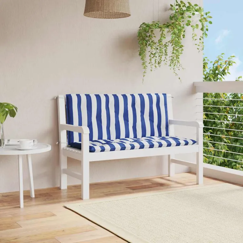 Suoliuko pagalvėlės, 2vnt., mėlynos/baltos, 120x50x7cm, audinys