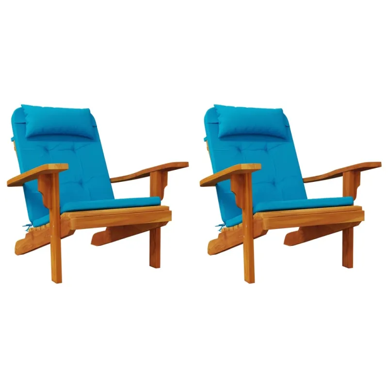 Adirondack kėdės pagalvėlės, 2vnt., mėlynos, oksfordo audinys