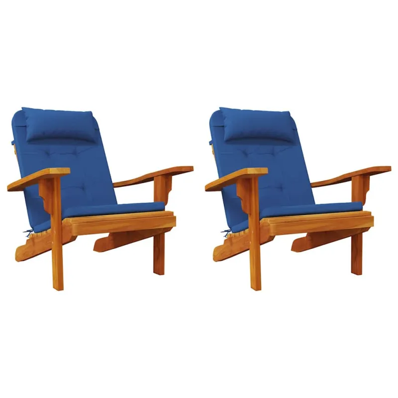 Kėdžių pagalvės 2 pcs Mėlyna 58 x 77 x 4,5 cm Oksfordo audinys