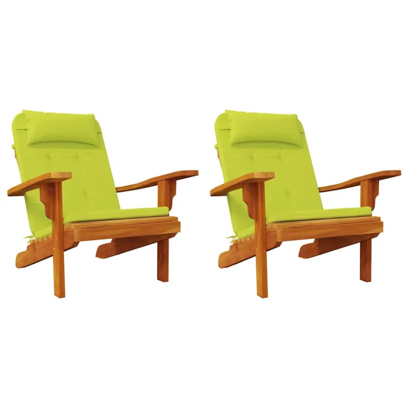 Kėdžių pagalvės Paprastas 2 pcs Ryškiai žalia 58 x 77 x 4,5 cm