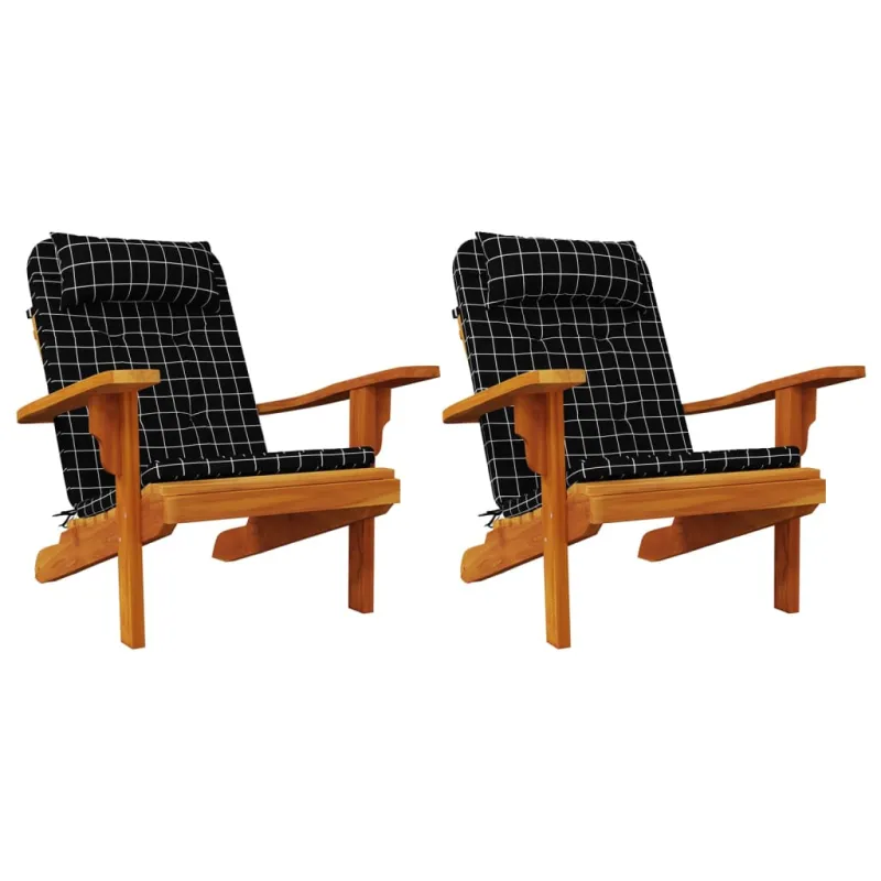 Adirondack kėdės pagalvėlės, 2vnt., oksfordo audinys, languotos
