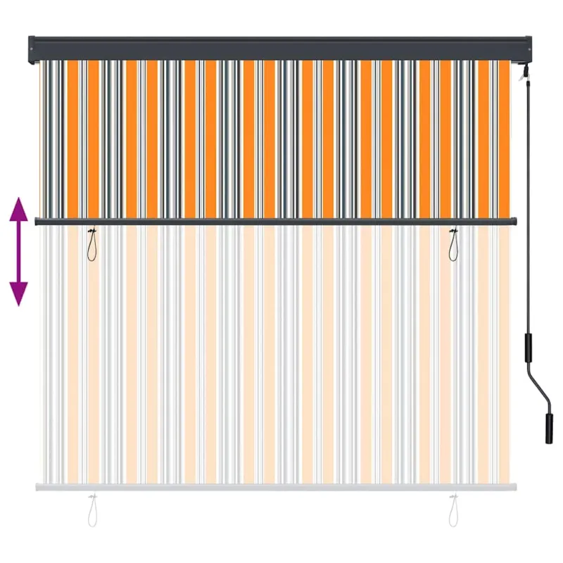 Roletas Geltona ir mėlyna 180 x 250 cm Audinys ir aliuminis