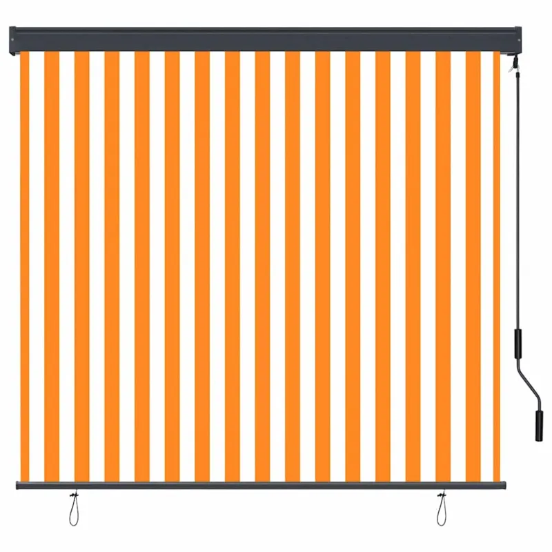 Roletas Balta ir oranžinė 180 x 250 cm Audinys ir aliuminis