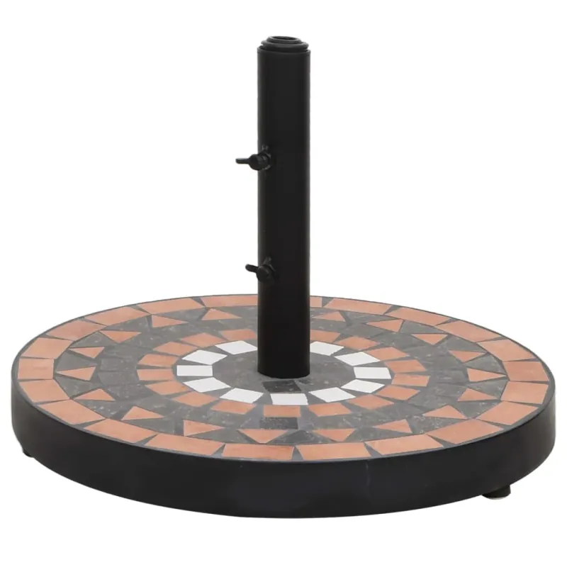 Skėčio stovas, terakota ir baltos spalvos, apskritas, 12kg