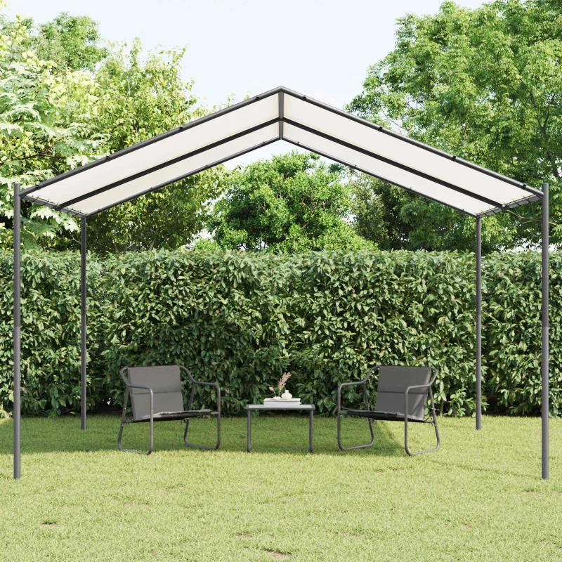 Pavėsinė 4 x 4 x 2,6 m Baltas Plienas ir poliesteris 180 gsm