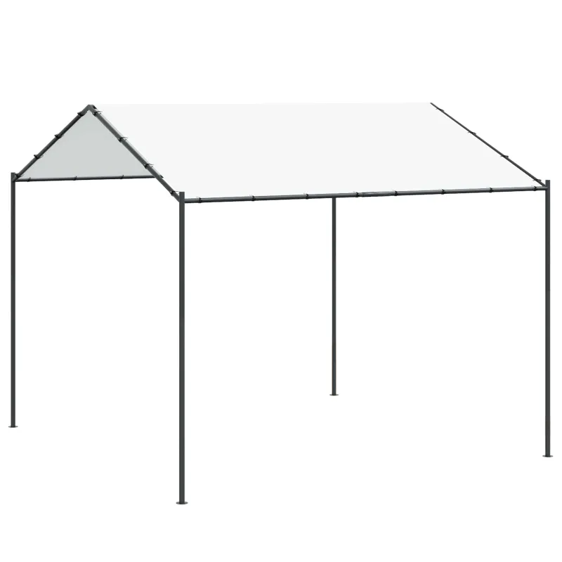 Pavėsinė 4 x 4 x 2,6 m Baltas Plienas ir poliesteris 180 gsm