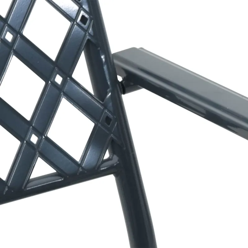 Sodo Kėdė 2 pcs Antracitas 56 x 65 x 89 cm Plienas