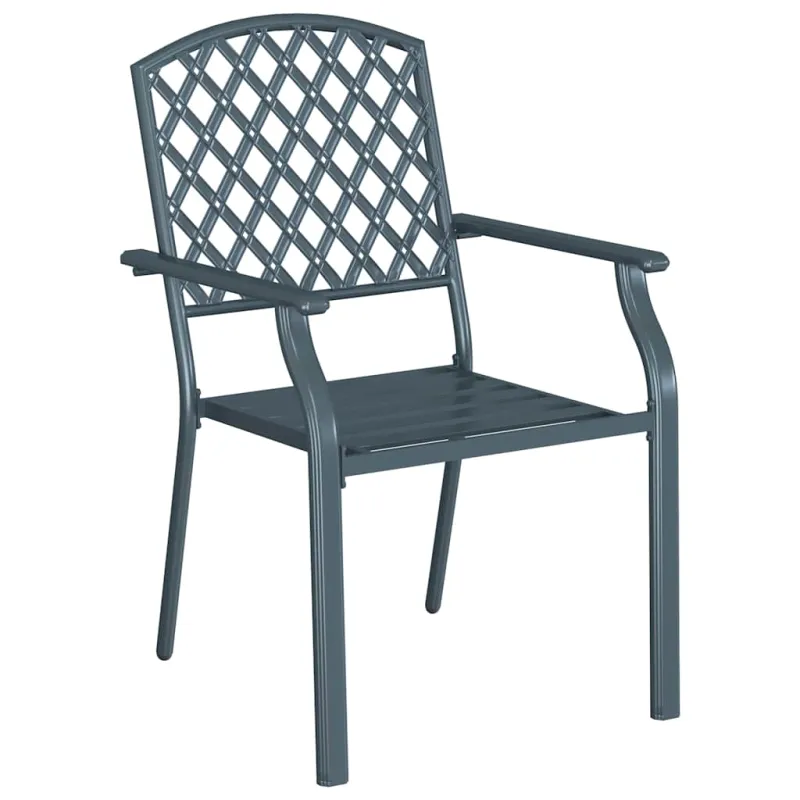 Sodo Kėdė 4 pcs Antracitas 56 x 65 x 89 cm Plienas