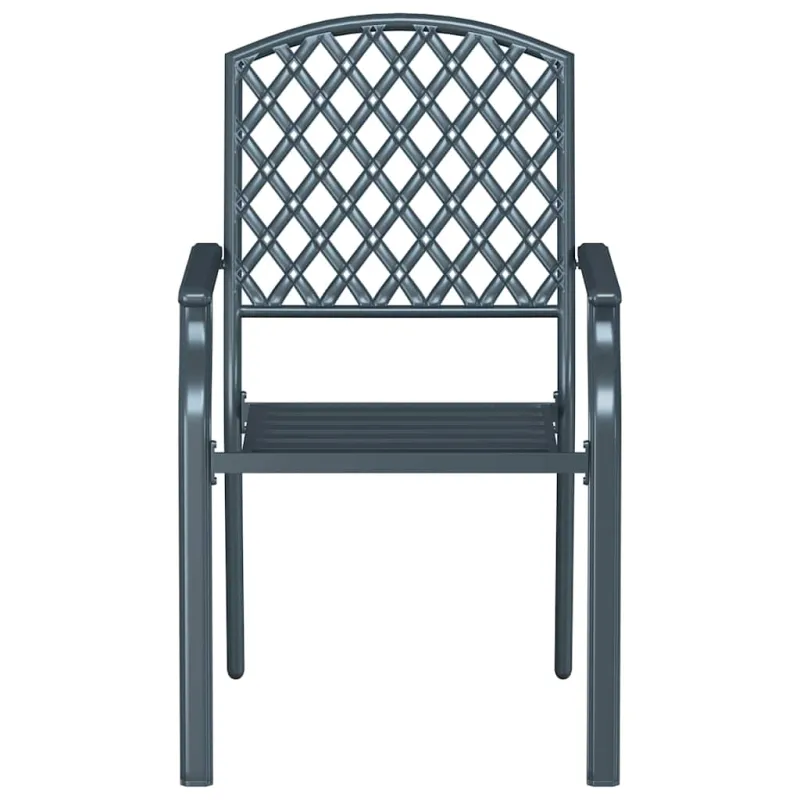 Sodo Kėdė 4 pcs Antracitas 56 x 65 x 89 cm Plienas