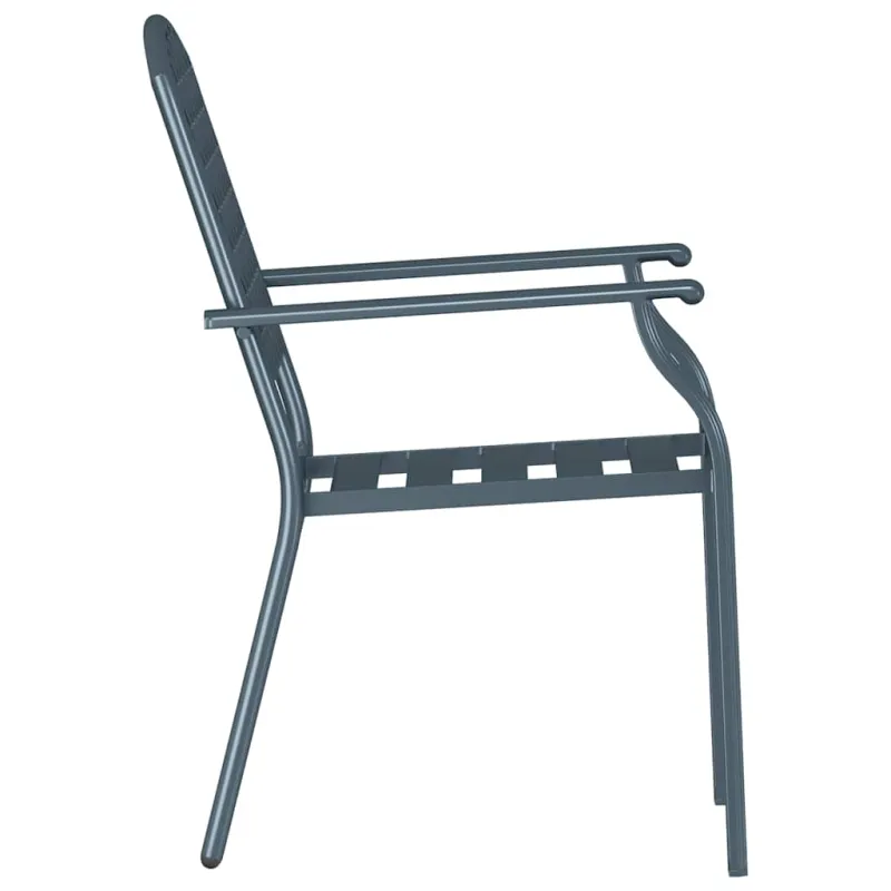 Sodo Kėdė 4 pcs Antracitas 56 x 65 x 89 cm Plienas
