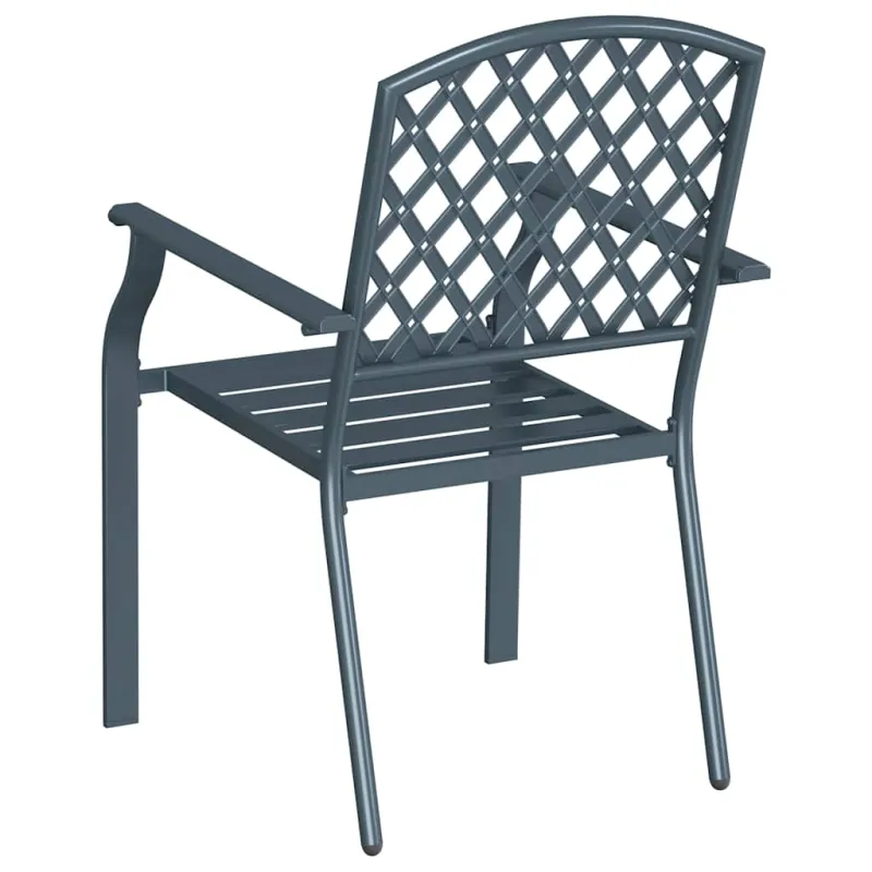 Sodo Kėdė 4 pcs Antracitas 56 x 65 x 89 cm Plienas
