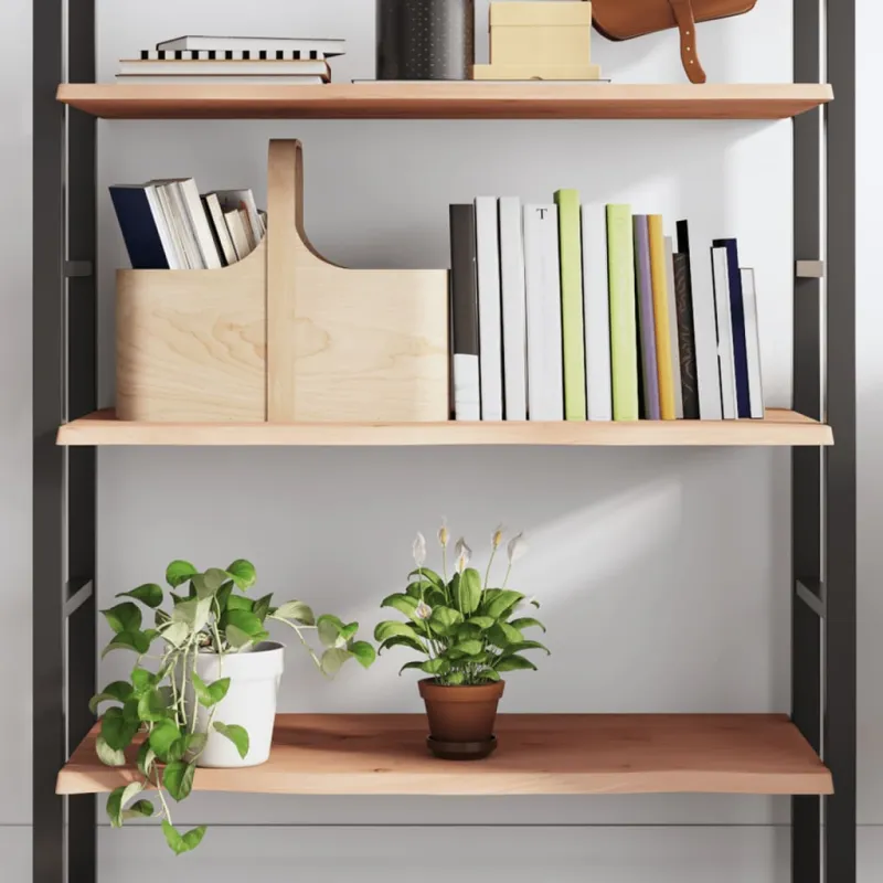 Sieninė lentyna, 100x40x2cm, neapdorotas ąžuolo masyvas