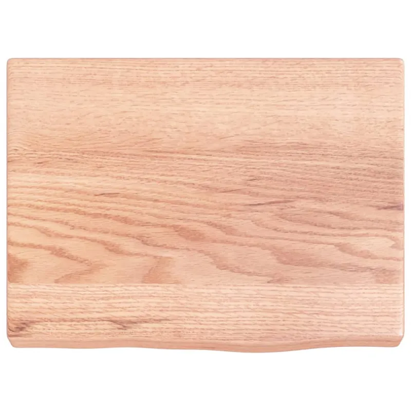 Sieninė lentyna, šviesiai ruda, 40x30x(2-4) cm, ąžuolo masyvas