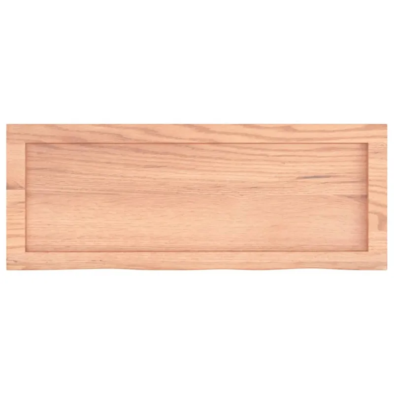 Sieninė lentyna, šviesiai ruda, 80x30x(2-6) cm, ąžuolo masyvas