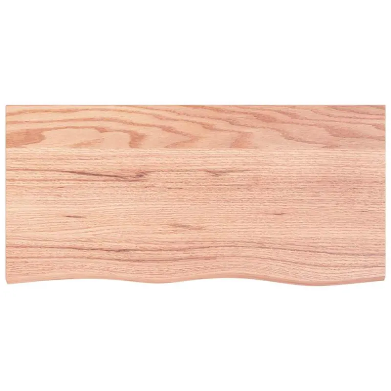 Sieninė lentyna, šviesiai ruda, 100x50x(2-4) cm, ąžuolo masyvas