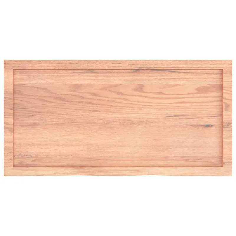Sieninė lentyna, šviesiai ruda, 100x50x(2-4) cm, ąžuolo masyvas