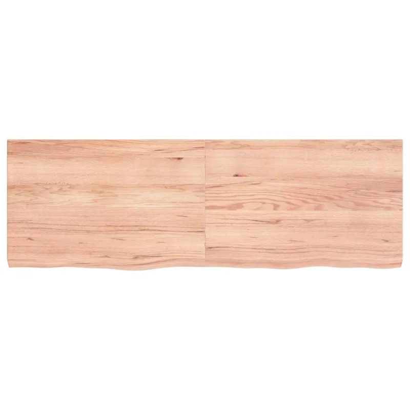 Sieninė lentyna, šviesiai ruda, 120x40x(2-4) cm, ąžuolo masyvas