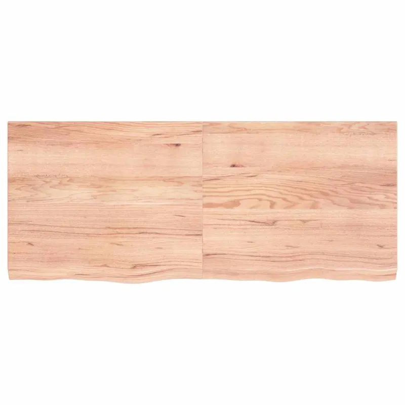 Sieninė lentyna, šviesiai ruda, 120x50x(2-4) cm, ąžuolo masyvas