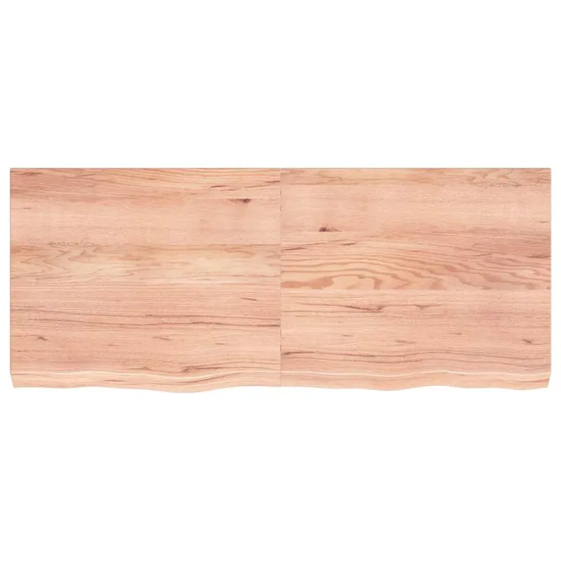 Sieninė lentyna, šviesiai ruda, 120x50x(2-6) cm, ąžuolo masyvas