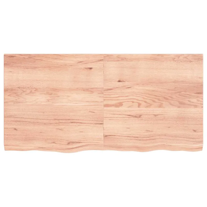 Sieninė lentyna, šviesiai ruda, 120x60x(2-4) cm, ąžuolo masyvas
