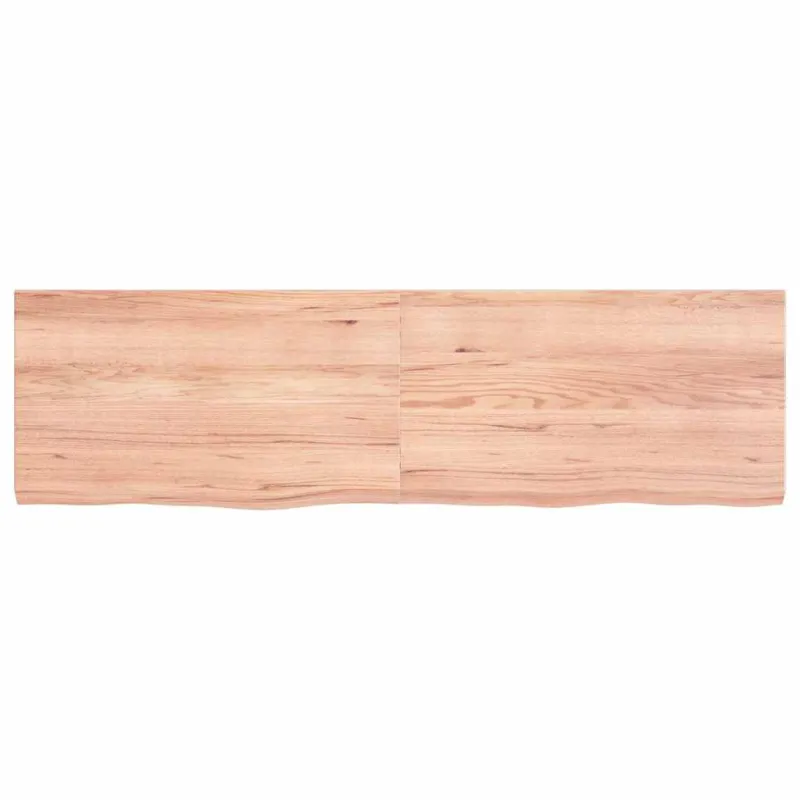 Sieninė lentyna, šviesiai ruda, 140x40x(2-4) cm, ąžuolo masyvas