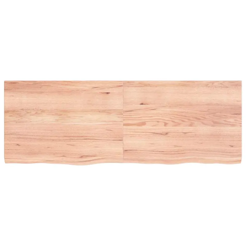 Sieninė lentyna, šviesiai ruda, 140x50x(2-4) cm, ąžuolo masyvas