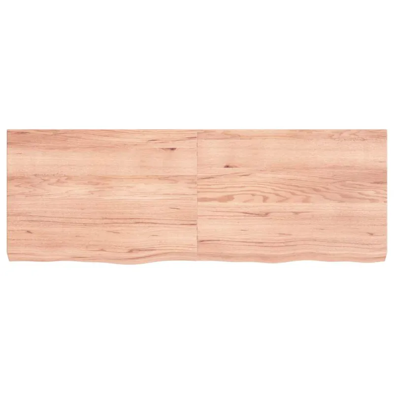 Sieninė lentyna, šviesiai ruda, 140x50x(2-6) cm, ąžuolo masyvas