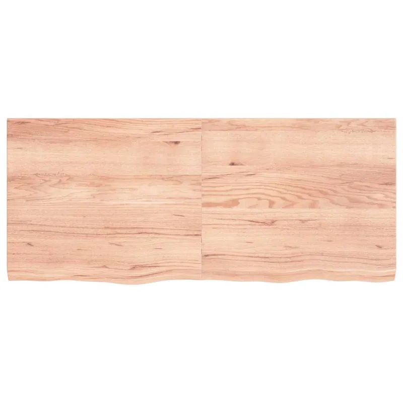 Sieninė lentyna, šviesiai ruda, 140x60x(2-4) cm, ąžuolo masyvas