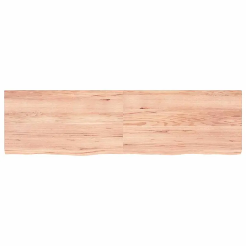 Sieninė lentyna, šviesiai ruda, 180x50x(2-4) cm, ąžuolo masyvas